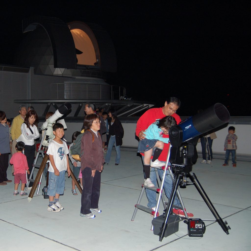 ハートピア安八天文台の星見会の様子